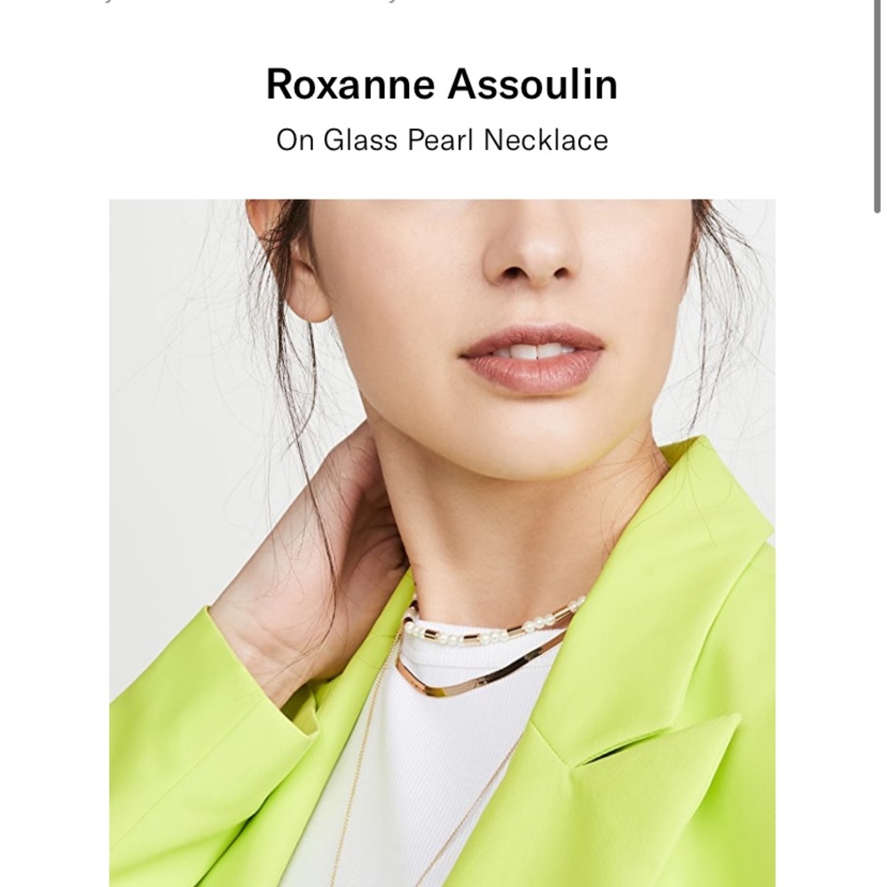 Roxanne Assoulin On Glass Pearl Necklace Golden